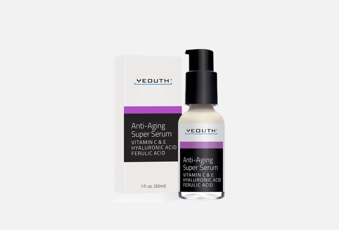 YEOUTH Anti-Aging Super Serum with Ferulic Acid, Hyaluronic Acid, Vitamin C & E