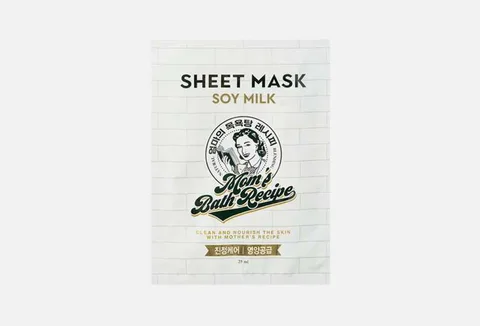 Mom's Bath Recipe 5-Pack Soy Milk Face Masks for Deep Hydration –