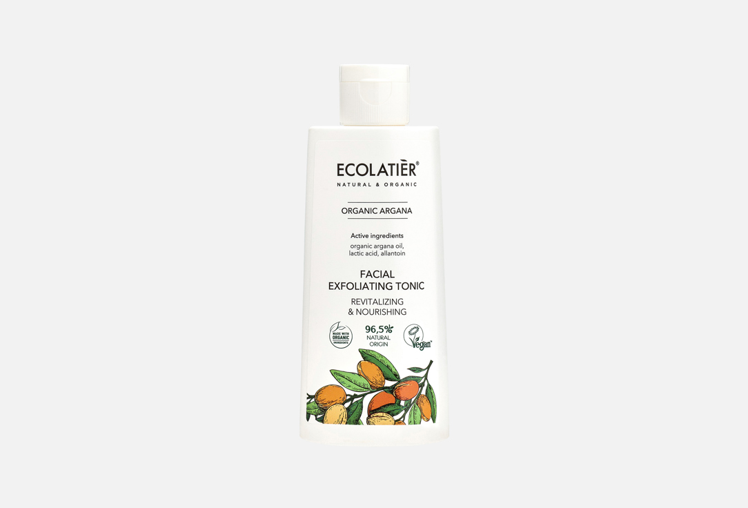 Ecolatier Revitalizing & Nourishing Facial Exfoliating Tonic with Organic Argan