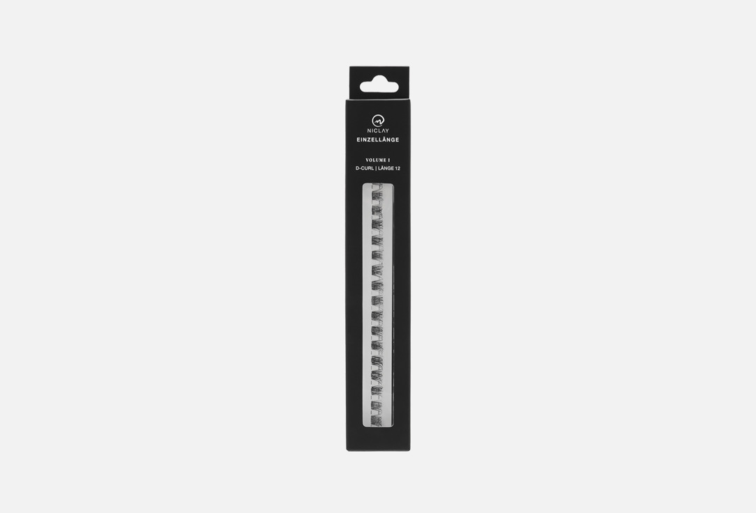 Niclays DIY Refill Lashes, D-Curl, Natural 12 mm