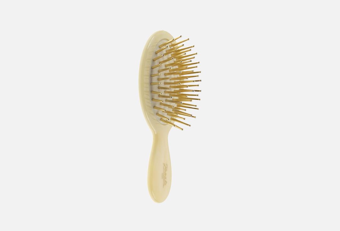 JANEKE AIR CUSHIONED BRUSH, SMALL HORN IMITATION WITH GOLD PINS