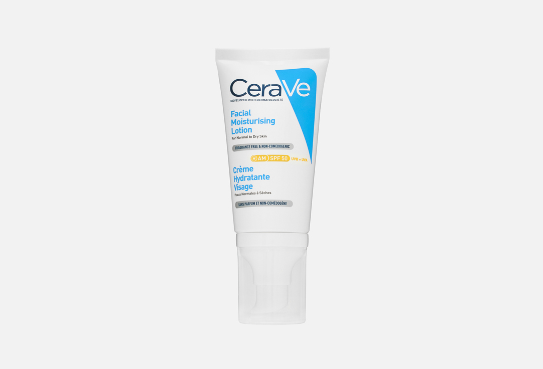 CeraVe AM Facial Moisturizing Lotion SPF50 for Normal to Dry Skin,