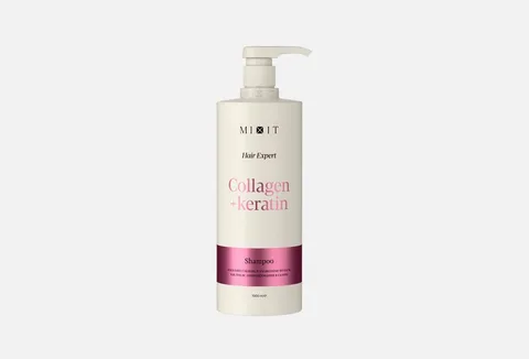 MIXIT Collagen & keratin smoothing shampoo for frizzy hair with salon laminating effect