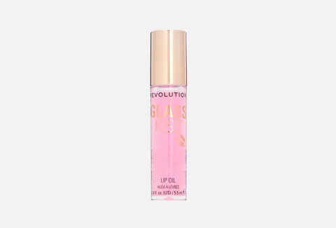 Revolution Glass Kiss Roller Ball Lip Oil Fairytale Peach Shimmer