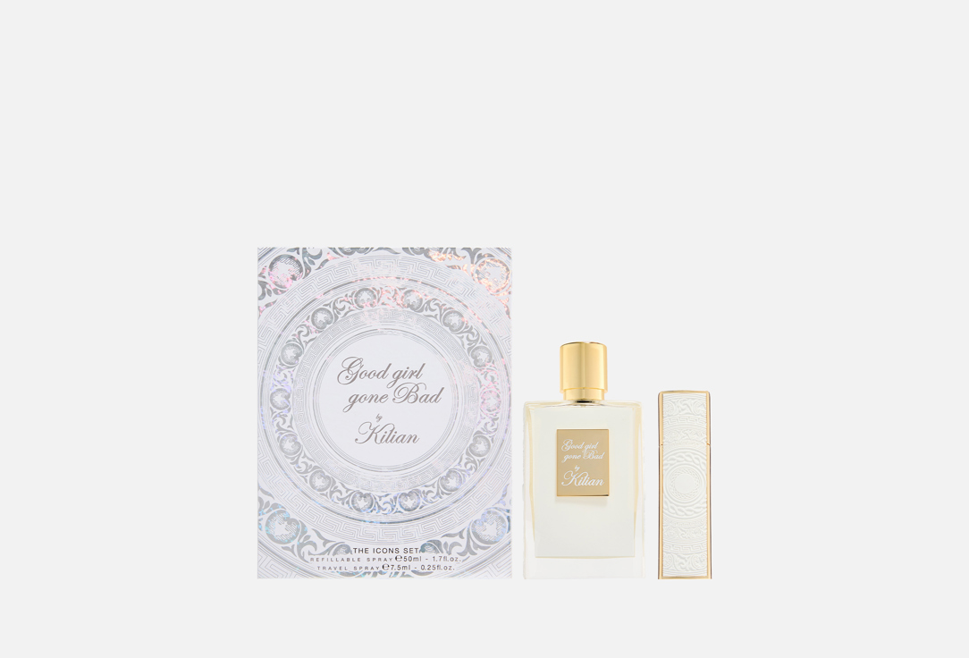 Kilian Paris Good Girl Gone Bad Icon Set – Refillable Perfume 50 ml & Talisman Travel Spray 7.