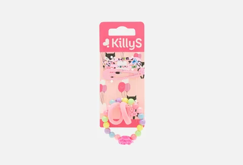 KillysButterfly Set – 2 Click-Clack Clips + 2 Elastics + Bracelet