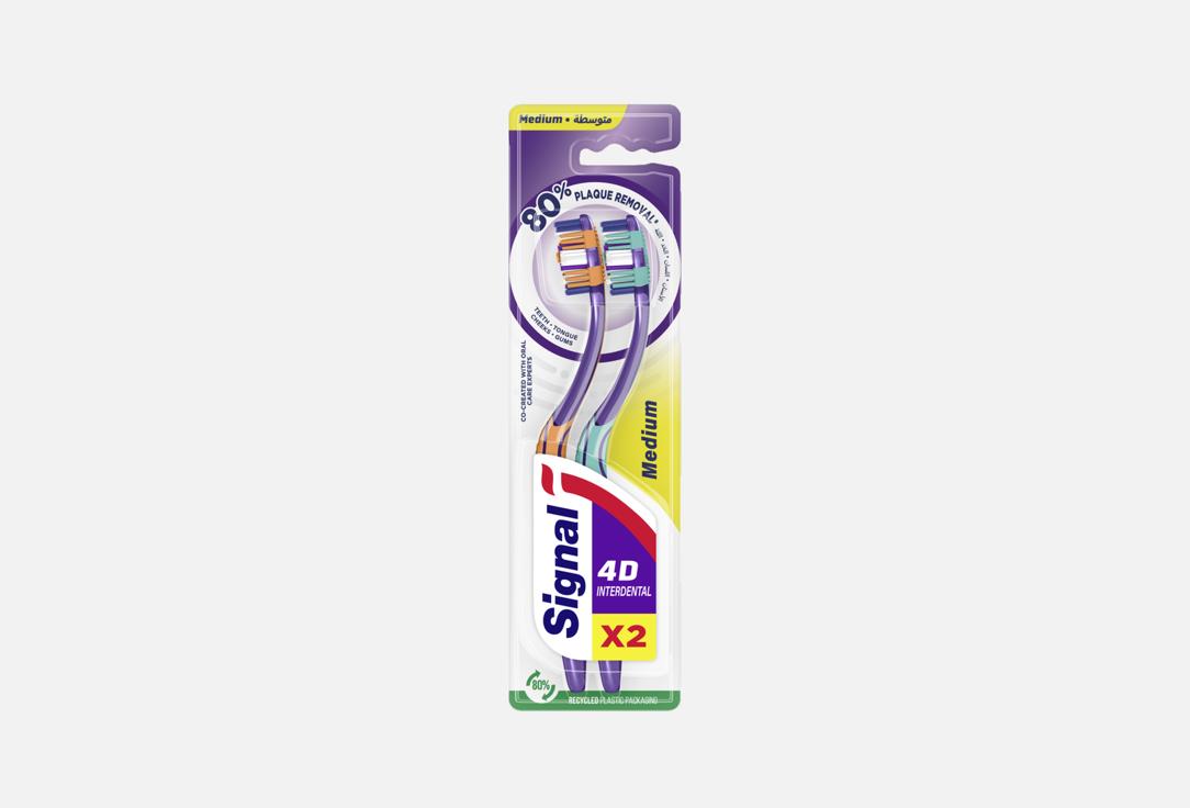 Signal 4D MediumToothbrush, Interdental, 2pcs