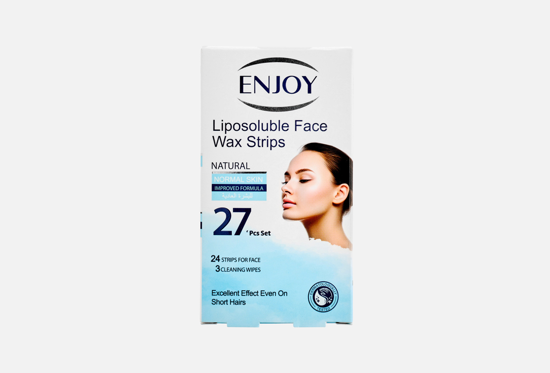 Enjoy Liposoluble Face Wax Strips Natural For Normal Skin 27PCS