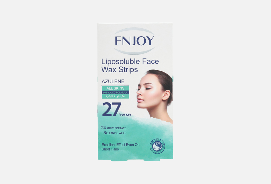 Enjoy Liposoluble Face Wax Strips Azulene For All Skins 27PCS