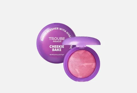 Trouble maker cheekie bake blush cake mix pink