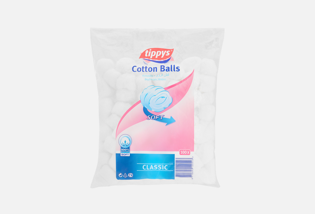 Tippys White Cotton balls 100pcs