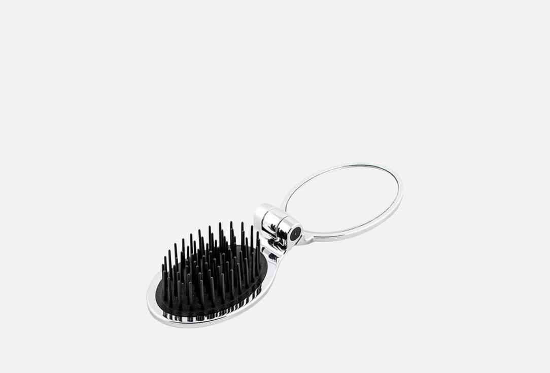 JANEKE CHROMIUM FOLDING HAIR-BRUSH WITH MIRROR