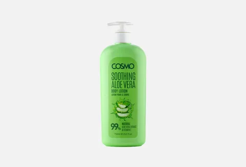 COSMO SOOTHING ALOE VERA BODY LOTION 99% NATURAL – 750ML (ARABIC LABEL) (COSMO SERIES)