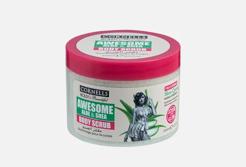 CORNELLS AWESOME ALOE & SHEA BODY SCRUB 500ML (BOLD & BEAUTIFUL)
