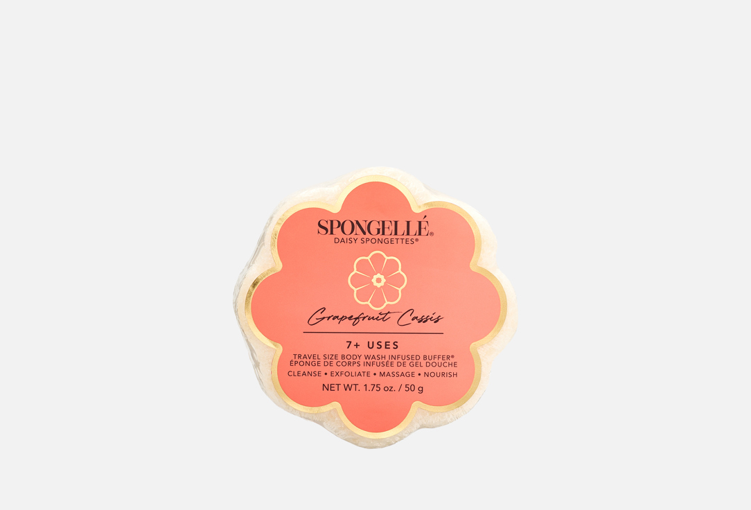 Spongelle Daisy Collection Grapefruit Cassis Body Wash Infused Spongette 50 g (7+ Uses)