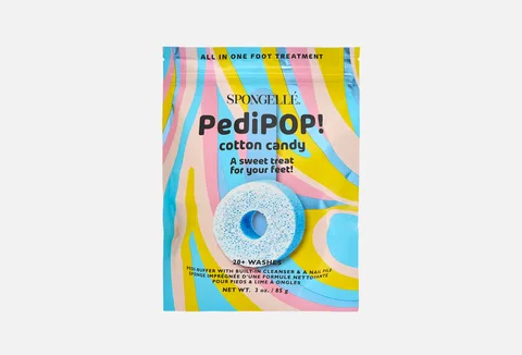Spongelle Pedi Pop Cotton Candy Foot Buffer & Nail File