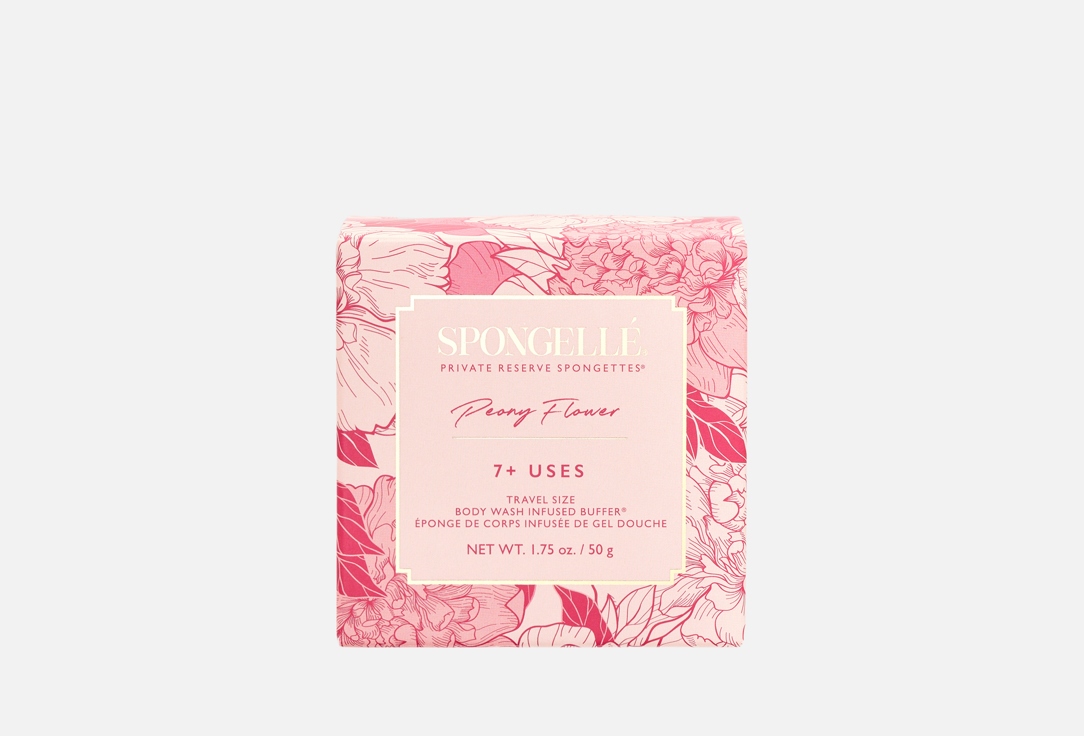 Spongelle Private Reserve Buffer Peony Flower Body Wash Infused Spongette 50 g (7+Uses)
