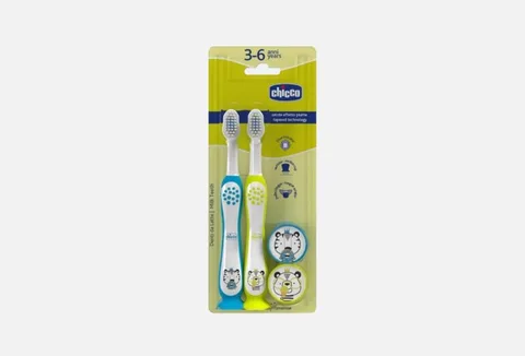 Combo Toothbrushes Tiger - Panda 3-6y
