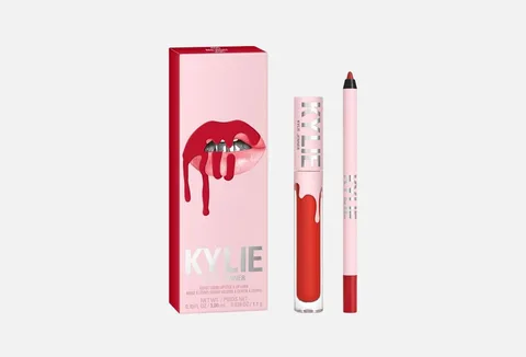 Kylie Cosmetics Velvet Lip Kit 405 Red Velvet 3+1.