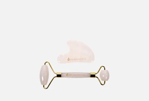 White Quartz Roller & Gua Sha Tool - Facial Massage Set