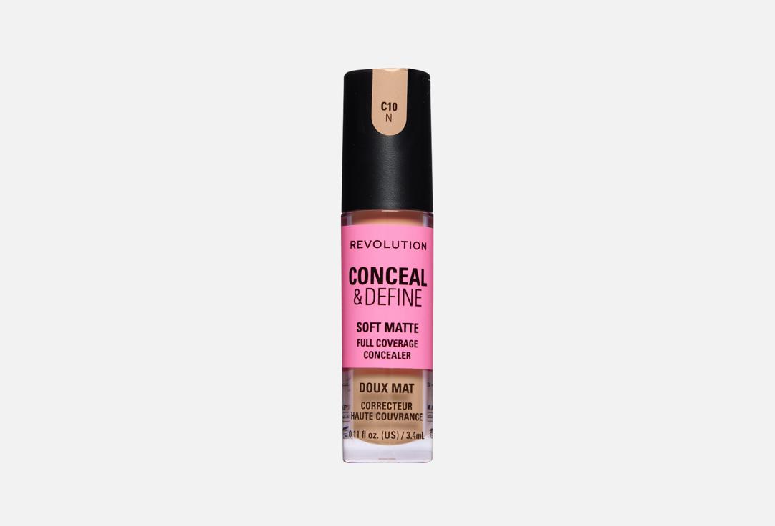 Makeup Revolution Conceal & Define Full Coverage Concealer – Matte Finish C10N