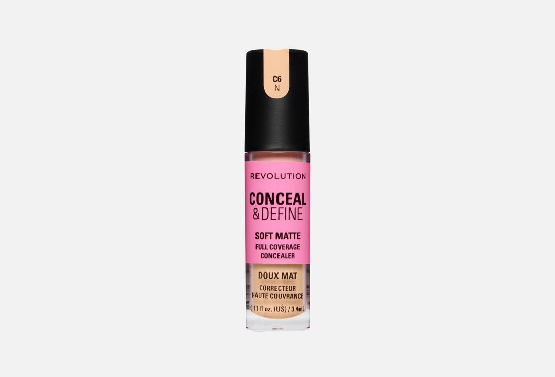 Makeup Revolution Conceal & Define Full Coverage Concealer – Matte Finish C6N