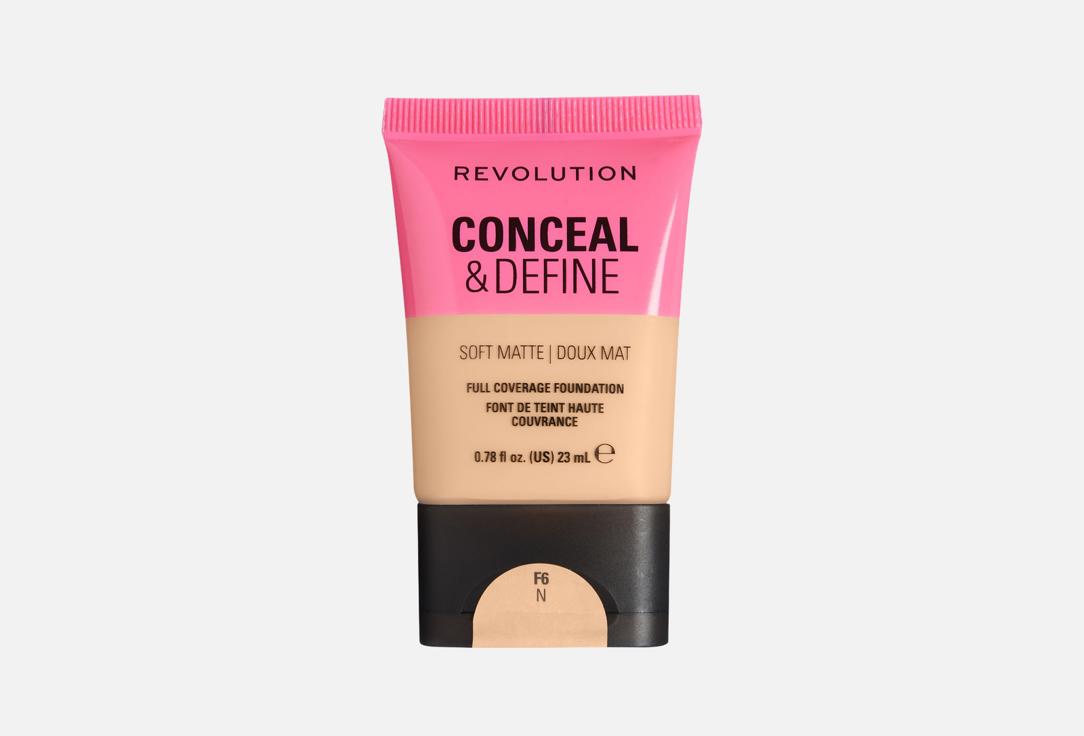 Makeup Revolution Conceal & Define Soft Matte Tube Foundation – Medium to Full Coverage F6N
