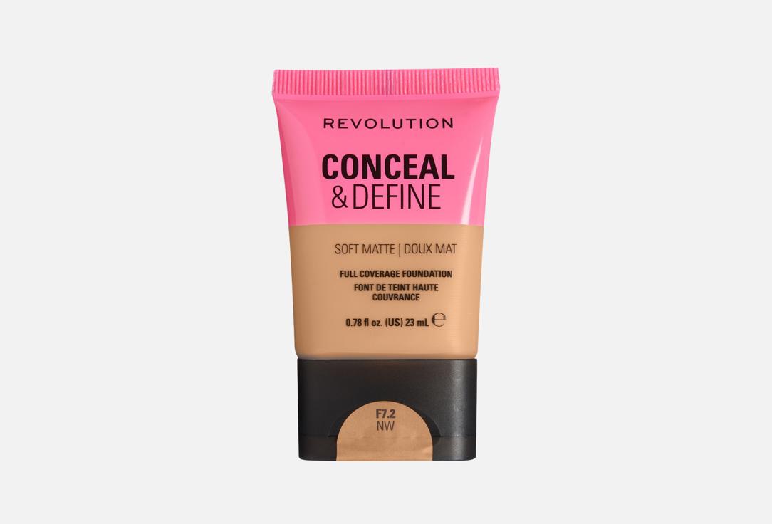 Makeup Revolution Conceal & Define Soft Matte Tube Foundation – Medium to Full Coverage F7.2NW