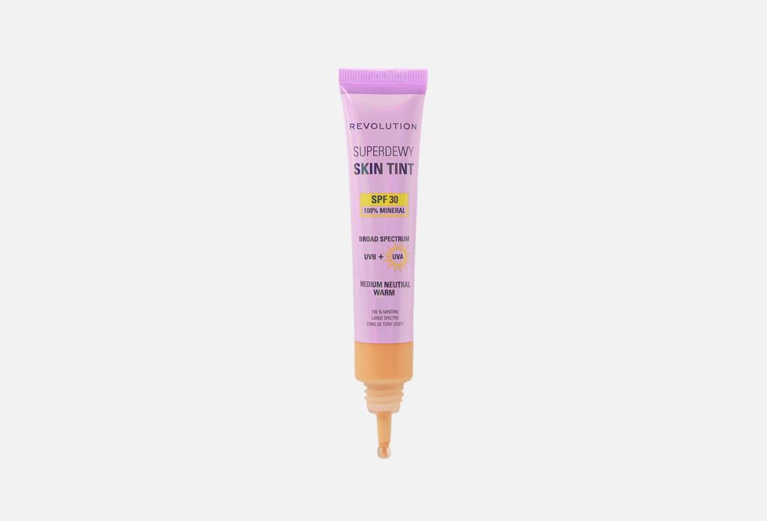 Makeup Revolution Superdewy Sundew SPF30 Skin Tint – Hydrating Dewy Finish Medium Neutral Warm