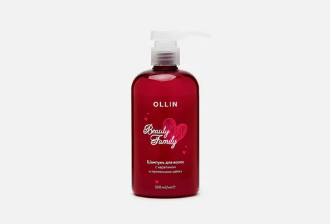 Ollin Beauty Family Hair Shampoo with Keratin & Silk Proteins