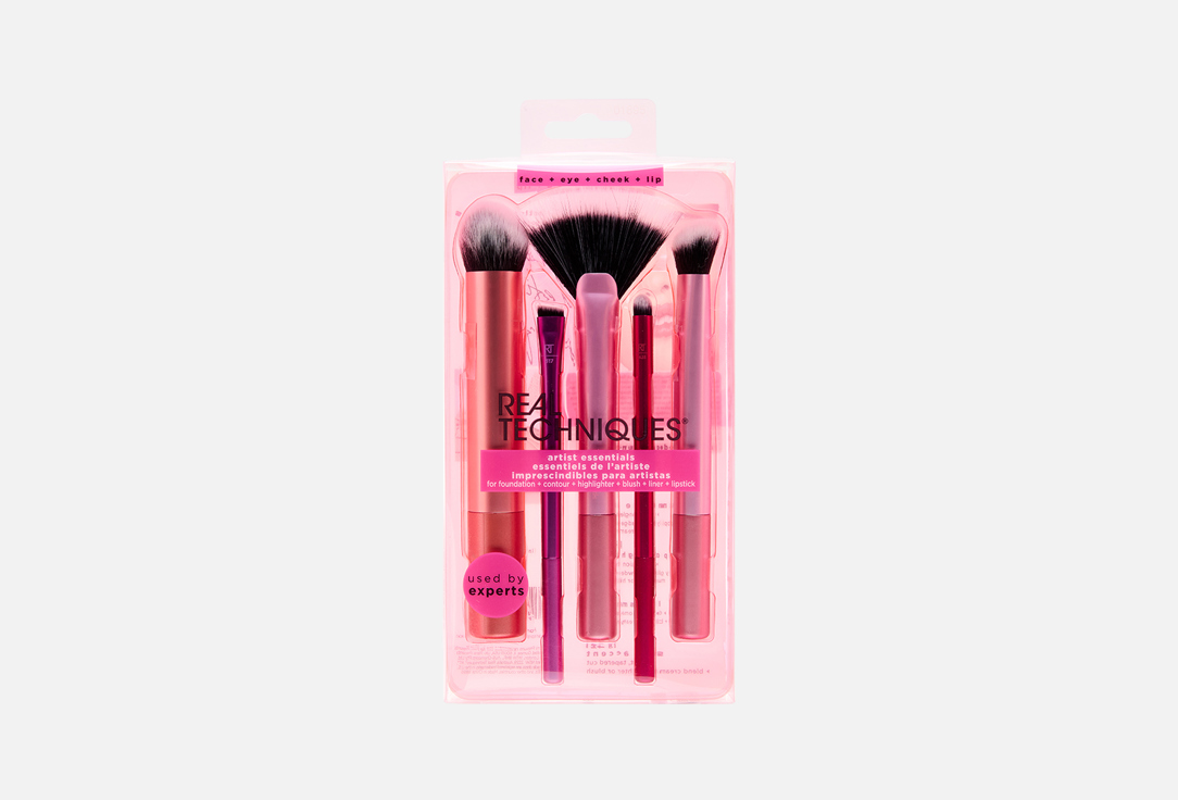Real Techniques Artist Essentials Makeup Brush Kit, 5 Piece Set