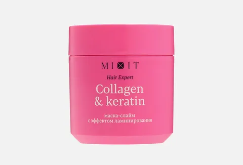 MIXIT Collagen & keratin smoothing mask for frizzy hair with salon laminating effect