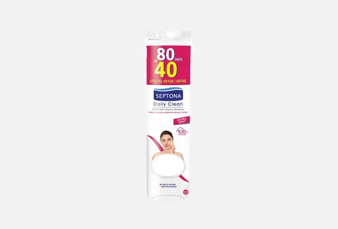 DAILY CLEAN CATTON PADS ROUND 80+40